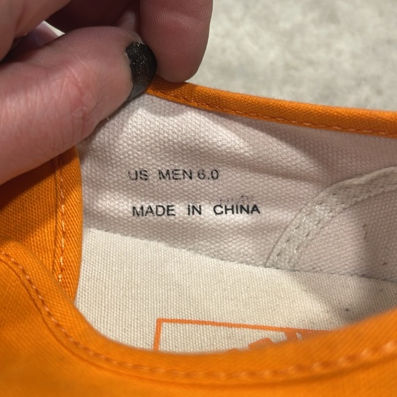 Vans Orange Canvas Skate Shoes Men’s Size 6 - Picture 7 of 7